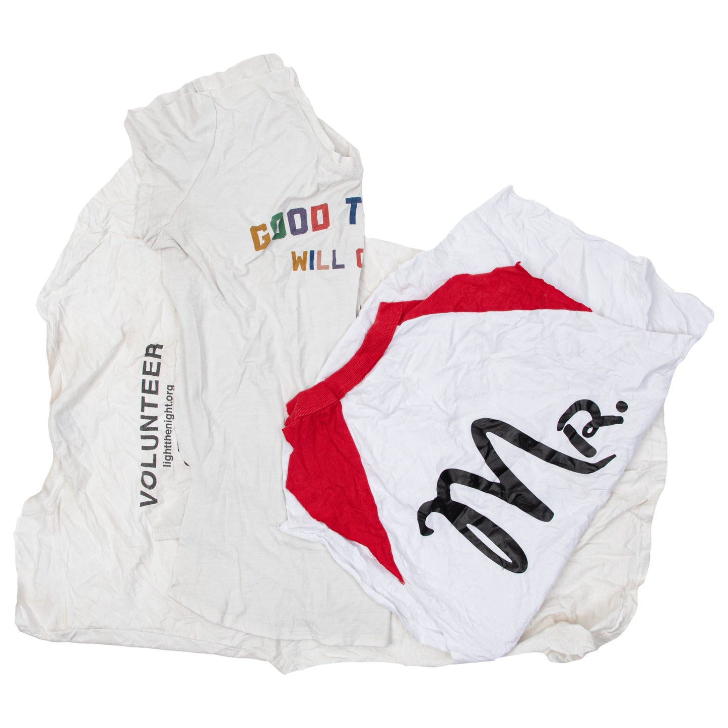 Hospeco® R2-W50 T-Shirt Reclaimed Rags White, 10lb Box (HOSR2-W50-10)