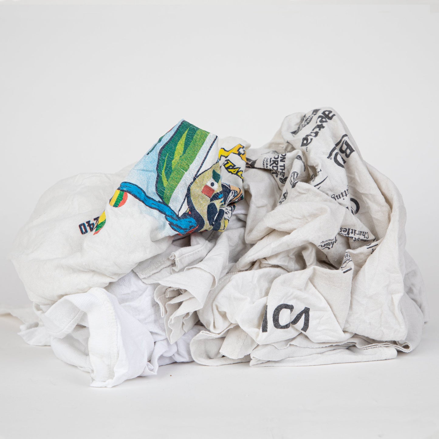 Hospeco® R2-W50 T-Shirt Reclaimed Rags White, 50lb Bag (HOSR2-W50-50BG)