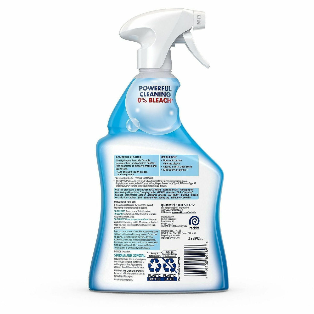 Lysol Hydrogen Peroxide Cleaner, Liquid, 32 fl oz (1 quart), Citrus ScentSpray Bottle (RAC89289)