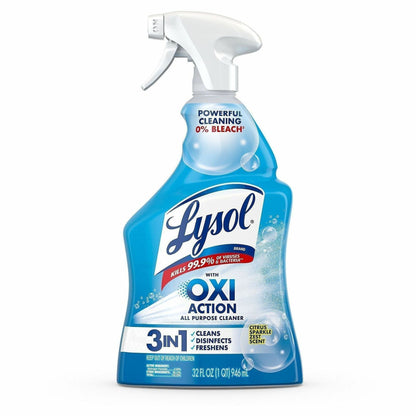 Lysol Hydrogen Peroxide Cleaner, Liquid, 32 fl oz (1 quart), Citrus ScentSpray Bottle (RAC89289)