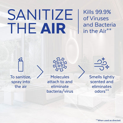 LYSOL Brand Air Sanitizer Spray, Simple Fresh, 10 oz Aerosol Spray, 6/Carton (RAC99350CT)