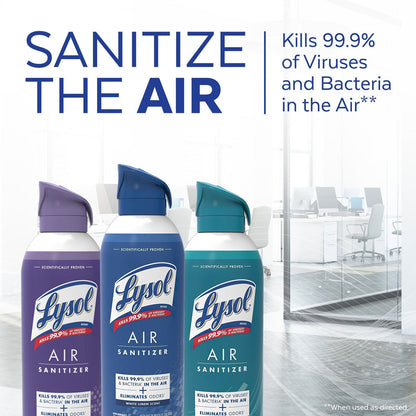 LYSOL Brand Air Sanitizer Spray, Simple Fresh, 10 oz Aerosol Spray, 6/Carton (RAC99350CT)