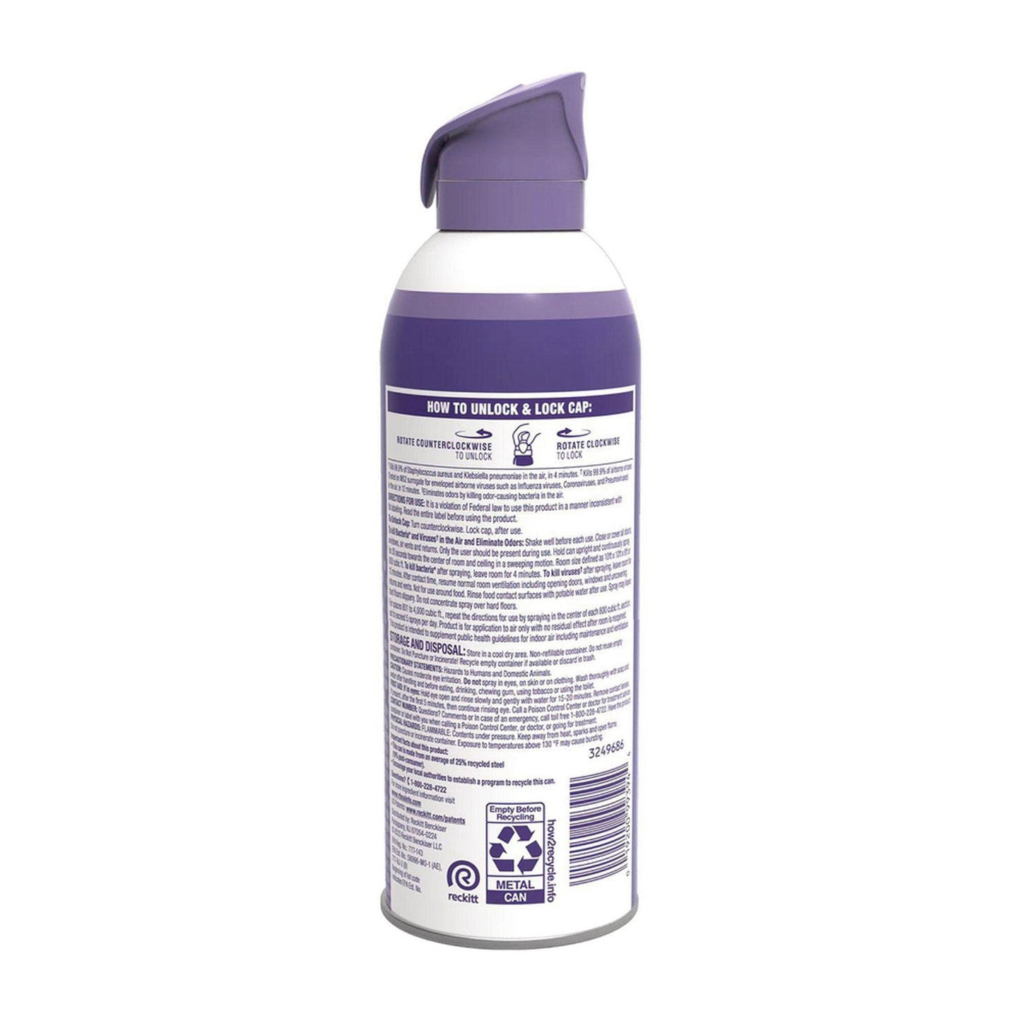 LYSOL Brand Air Sanitizer Spray, Light Breeze Scent, 10 oz Aerosol Can, 6/Carton (RAC99394CT)
