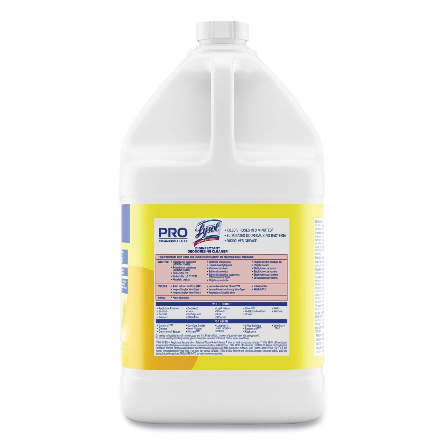 LYSOL Brand Disinfectant Deodorizing Cleaner Concentrate, Lemon Scent, 128 oz Bottle (RAC99985EA)