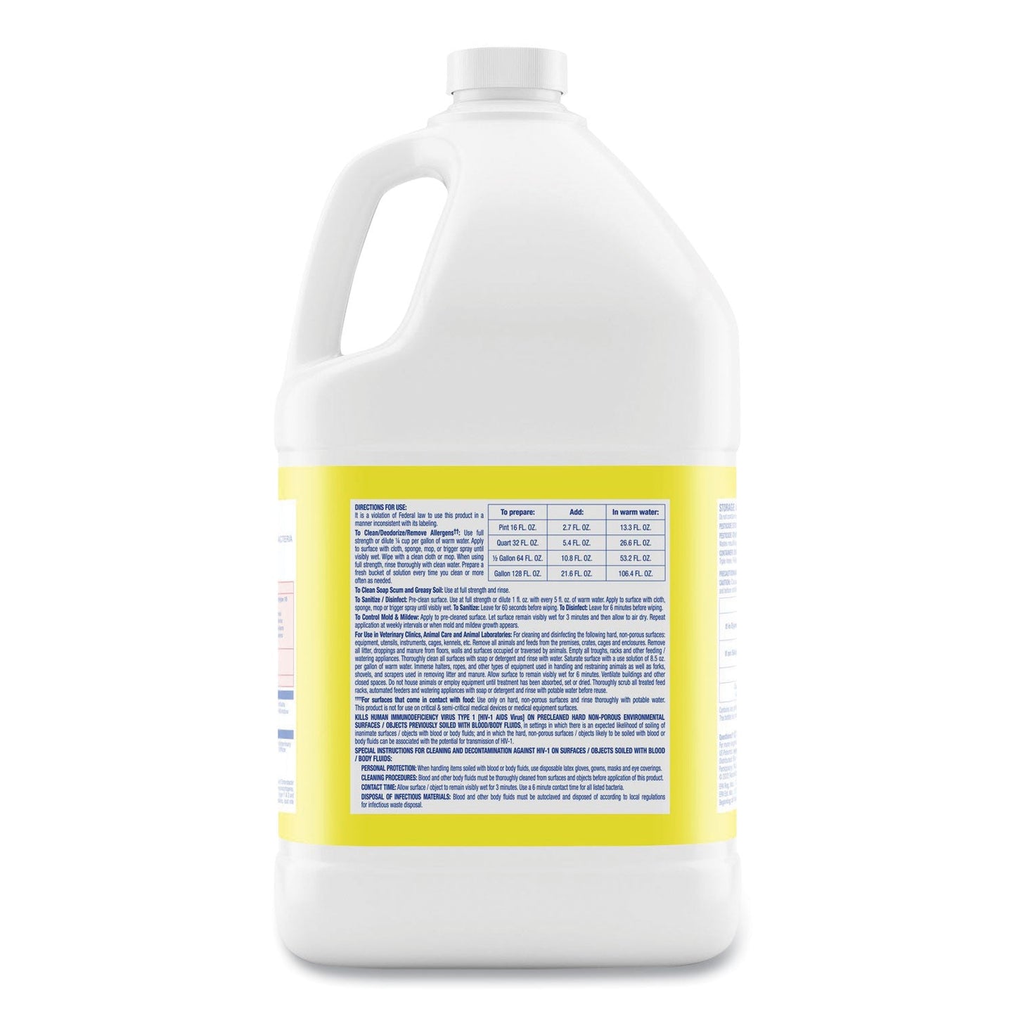LYSOL Brand Disinfectant Deodorizing Cleaner Concentrate, Lemon Scent, 128 oz Bottle (RAC99985EA)