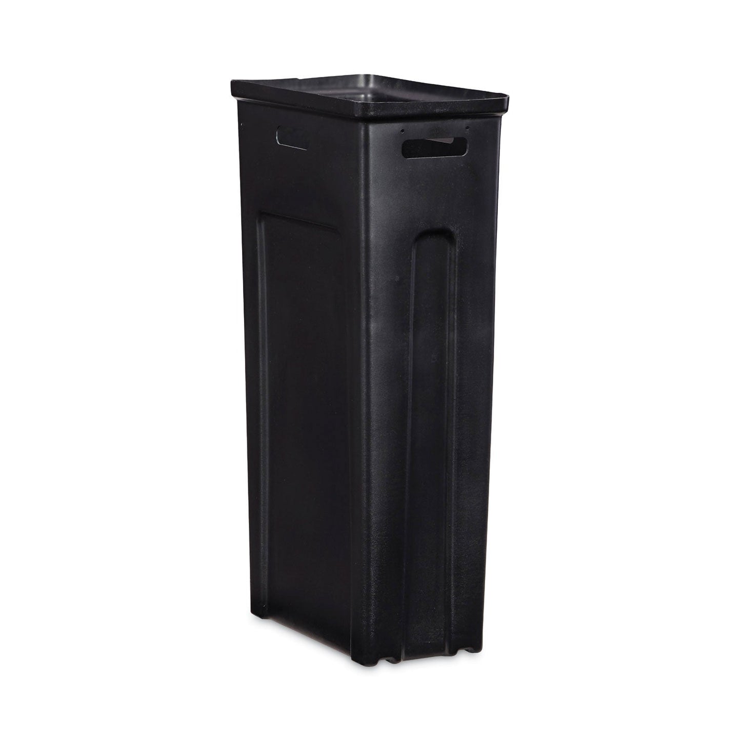 Rubbermaid Sustain Decorative Refuse with Recycling Lid, 15 gal, Metal/Plastic, Black/Green (RCP2078991)