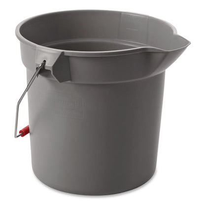 Rubbermaid Commercial Brute Utility Bucket, Handle, 10Qt, 10-1/2" x 101-1/4", GY (RCP296300GYCT)