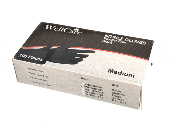 Misc Hardware 319701 Black Nitrile Gloves Med 100Pk (RES319701)