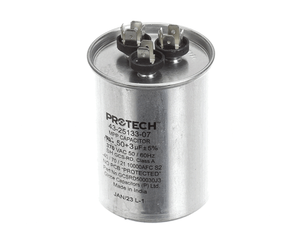 Rheem 43-25133-07 Dual Capac 50/3 Mfd 370V Round (RHM43-25133-07)
