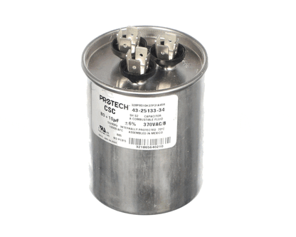 Rheem 43-25133-34 80/10Mfd 370V Round Run Cap. (RHM43-25133-34)