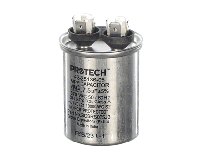 Rheem 43-25136-05 7.5Mfd 370V Rnd Run Capacitor (RHM43-25136-05)