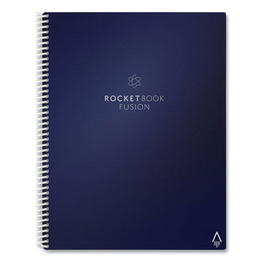 Rocketbook Fusion Smart Notebook, Seven Page Formats, Blue Cover, 11 x 8.5, 21 Sheets (RKBFLRCCDFFR)
