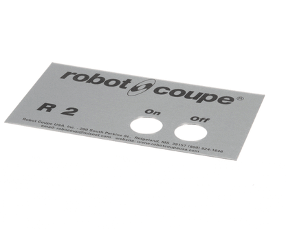 Robot Coupe 400538 Front Data Plate (ROB400538)