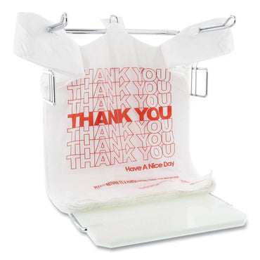 AmerCareRoyal Thank You Bags, 13" x 23" x 23", Red/White, 1,000/Carton (RPPRPTYB6FS)