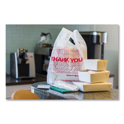 AmerCareRoyal Thank You Bags, 13" x 23" x 23", Red/White, 1,000/Carton (RPPRPTYB6FS)
