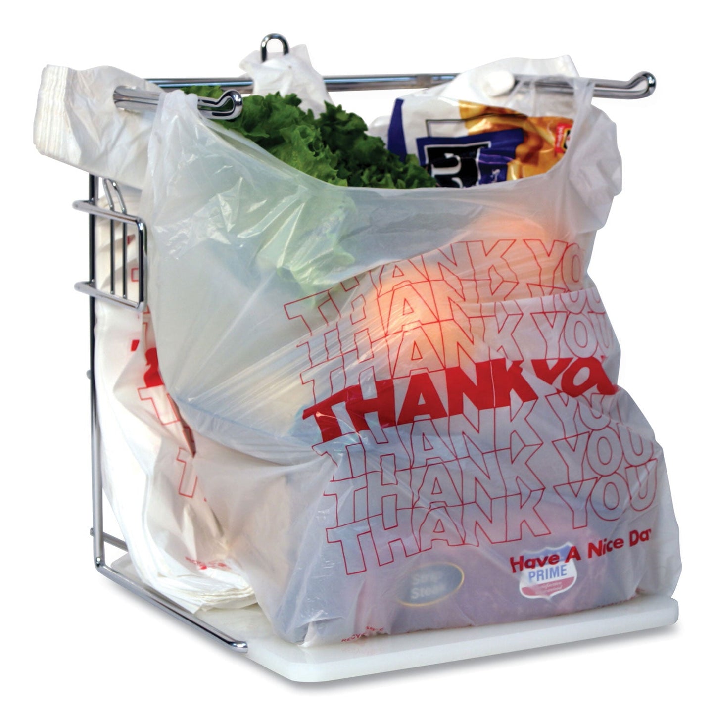 AmerCareRoyal Thank You Bags, 13" x 23" x 23", Red/White, 1,000/Carton (RPPRPTYB6FS)