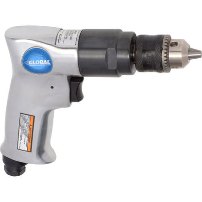 Global Industrial Reversible Pistol Grip Air Drill, Standard Keyed, 3/8" Chuck, 2000 RPM (WBB2383980)