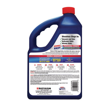 ROTO-ROOTER Gel Clog Remover, 1 gal Bottle, 4/Carton (RST351399)