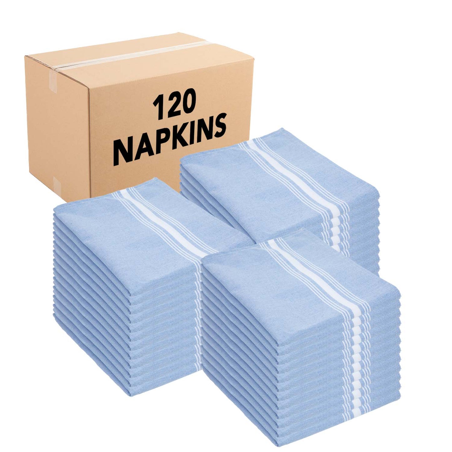 Arkwright Home® Mariposa Bistro NaPackin 18x22 RV Baby Blue Stripe, 12/Pack (RV-BISTRO-BB)