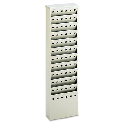 Safco Steel Magazine Rack, 11 Compartments, 10w x 4d x 36.25h, Gray (SAF4321GR)