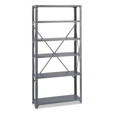 Safco Commercial Steel Shelving Unit, Six-Shelf, 36w x 12d x 75h, Dark Gray (SAF6268)