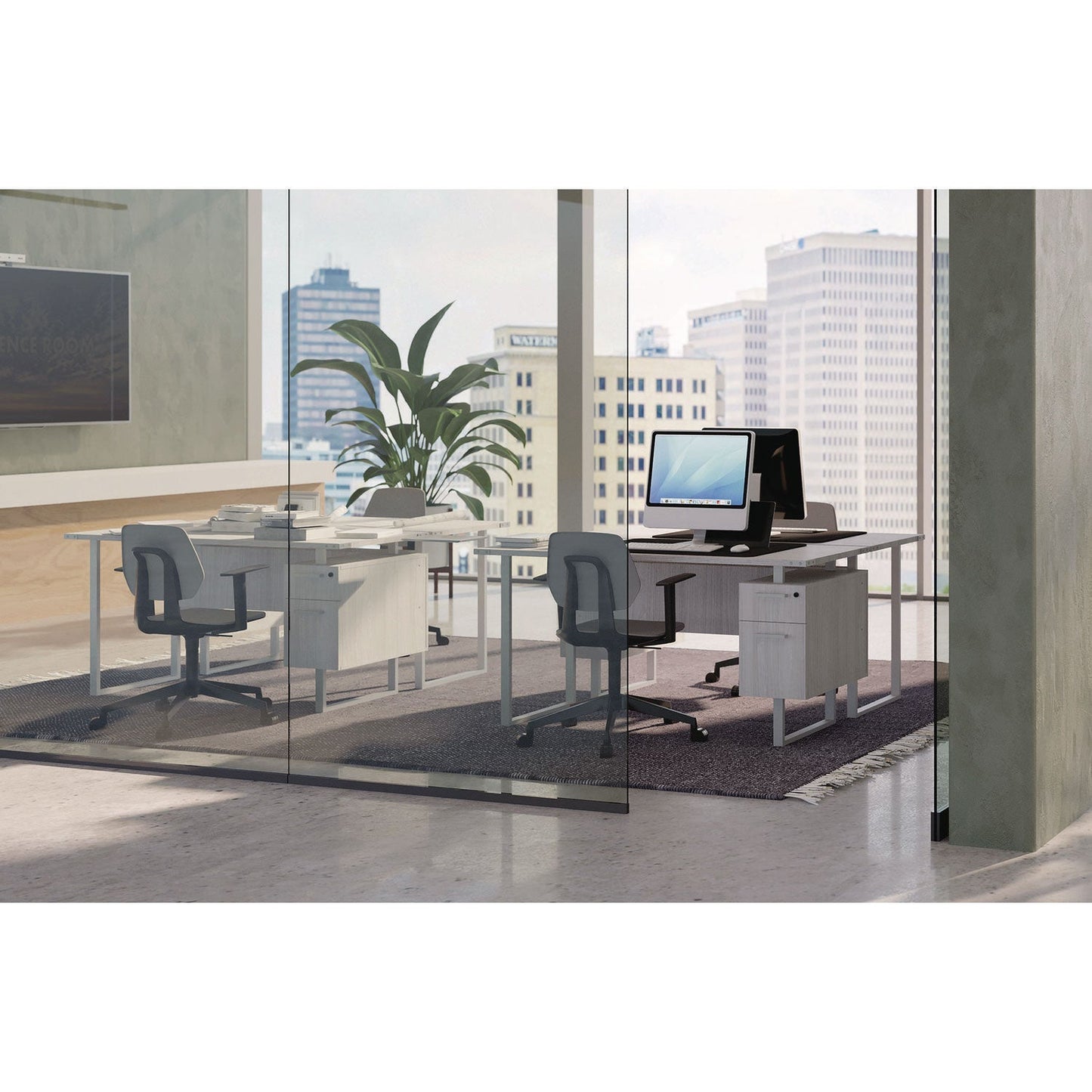 Safco Commute Chair T-Bar Arm Set, Black, 2/Set (SAF7829BL)