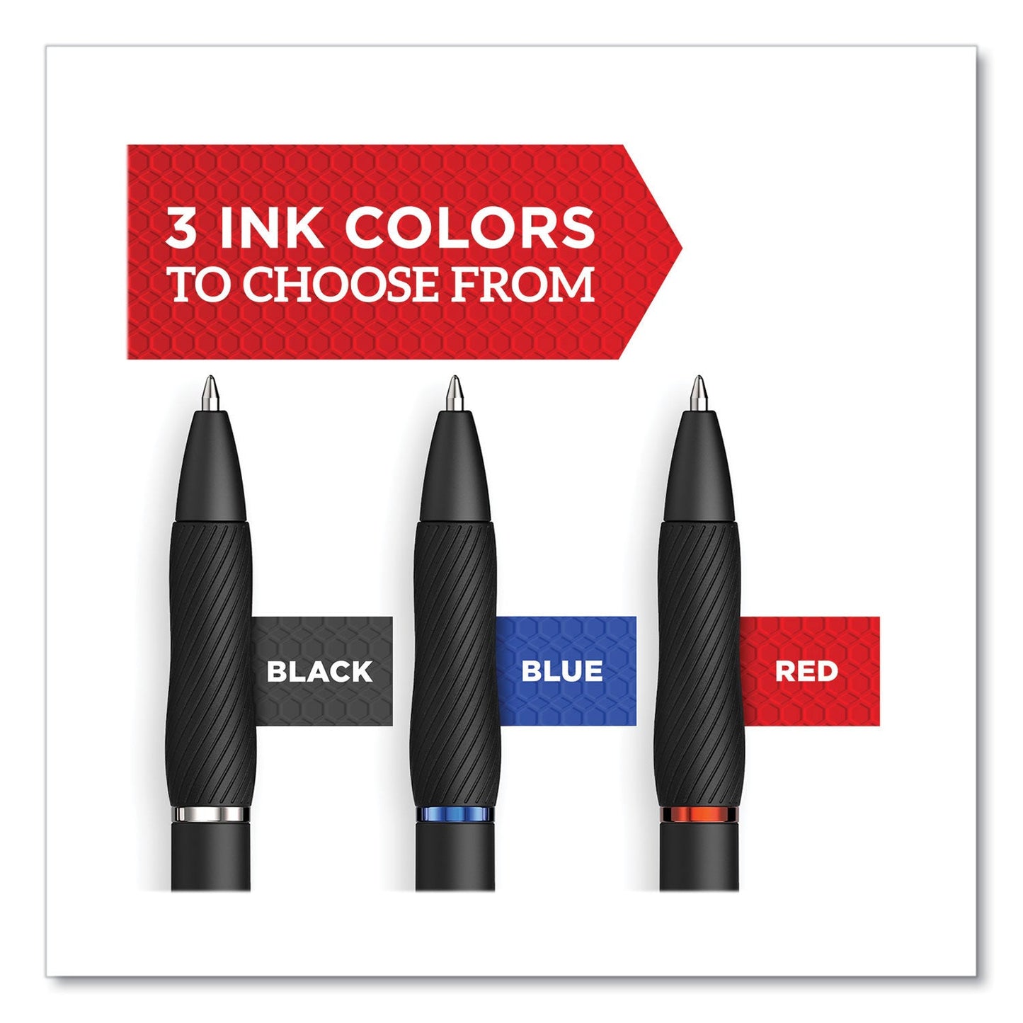 Sharpie S-Gel High-Performance Gel Pen, Retractable, Fine 0.5 mm, Blue Ink, Black Barrel, 4/Pack (SAN2116200)