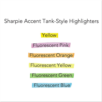 Sharpie Tank Style Highlighters, Chisel Tip, Fluorescent Green, Dozen (SAN25026B)