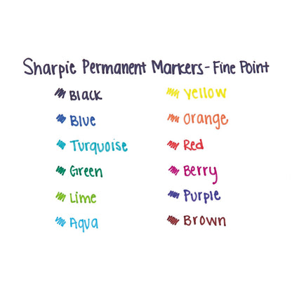 Sharpie Fine Tip Permanent Marker, Blue, Dozen (SAN30003B)
