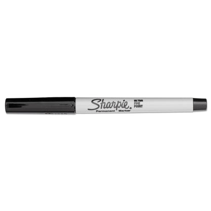 Sharpie Ultra Fine Tip Permanent Marker, Extra-Fine Needle Tip, Black, Dozen (SAN37001B)