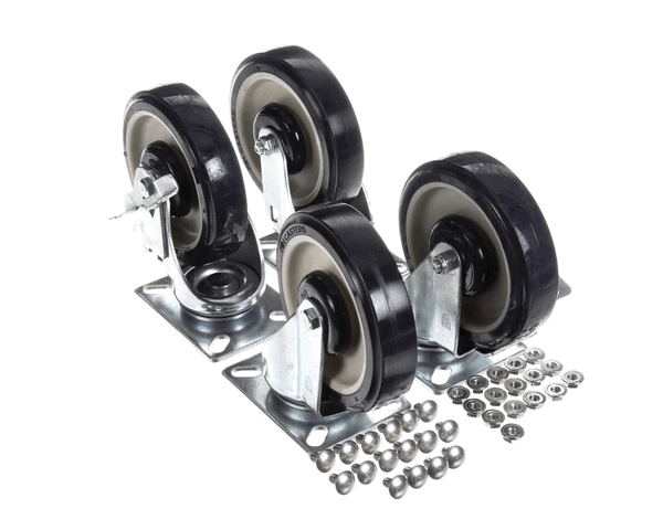 Lockwood Caster-Kit-51Polyu-S/Sb 5X1-1/4 Polyu Plate Casters (Set Of 4) 2 (CASTER-KIT-51POLYU-SSB)