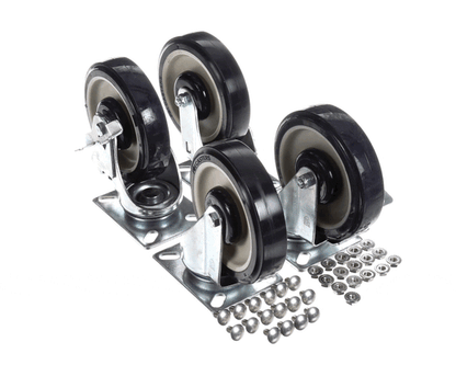 Lockwood Caster-Kit-51Polyu-S/Sb 5X1-1/4 Polyu Plate Casters (Set Of 4) 2 (CASTER-KIT-51POLYU-SSB)