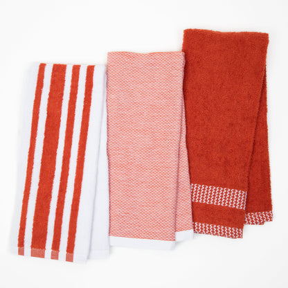 Sloppy Chef Yarn Dyed Kitchen Towel 16x26 Striped CInnamon (6/Pack) (PNP-SC-KTSET-CIN)