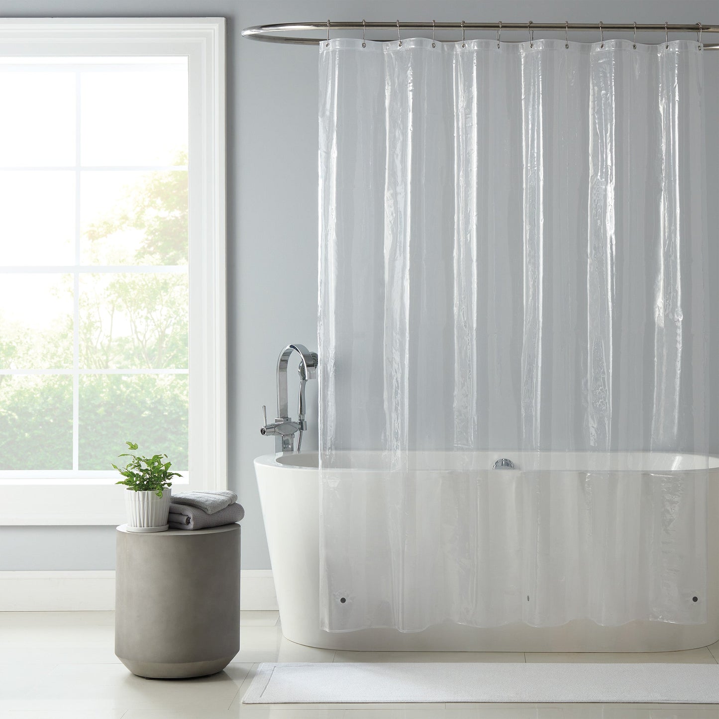 Host & Home PEVA Shower Curtain Liner (8G) 72x72 Transprt (2/Pack) (P-SCL-7272-2PK)