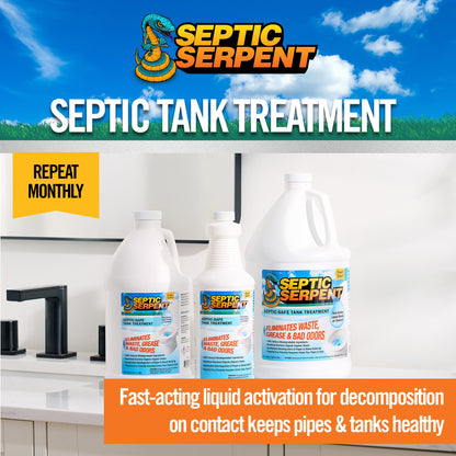 Hospeco® Septic Serpent Septic Tank Cleaner 128 oz (1 Gallon), Case of 4 (HOSSEPTIC-128)