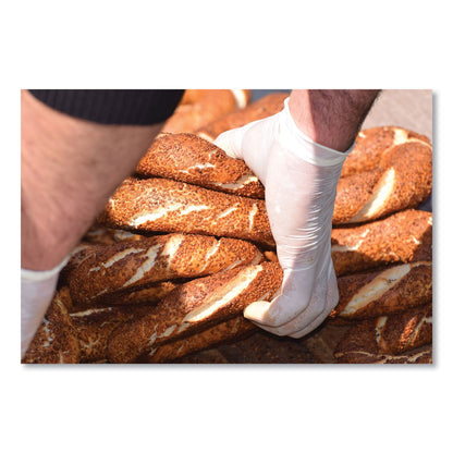 SemperCare Stretch Vinyl Examination Gloves, Cream, Medium, 100/Box (SEZSCVNP103BX)