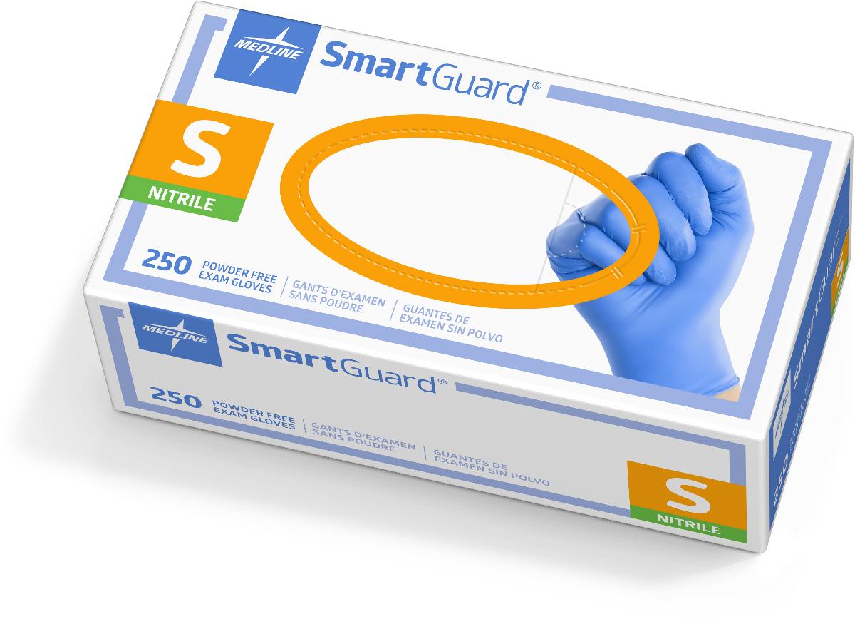 SmartGuard Powder-Free Nitrile Exam Gloves, Size S, 250/Box, 250/BX (S ...