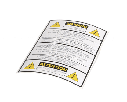 Schaerer 3370069589 Sticker Warning Attention (SH3370069589)