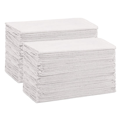 Arkwright Home® Messy Mechanic Shop Towels 12x14 White, 100/Bag, Case of 6 Bags (SHOP-100-WH)