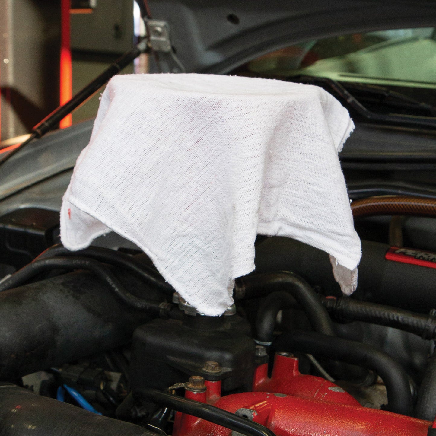 Arkwright Home® Messy Mechanic Shop Towels 12x14 White, 100/Bag, Case of 6 Bags (SHOP-100-WH)