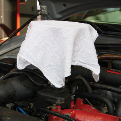 Arkwright Home® Messy Mechanic Shop Towels 12x14 White, 100/Bag, Case of 6 Bags (SHOP-100-WH)