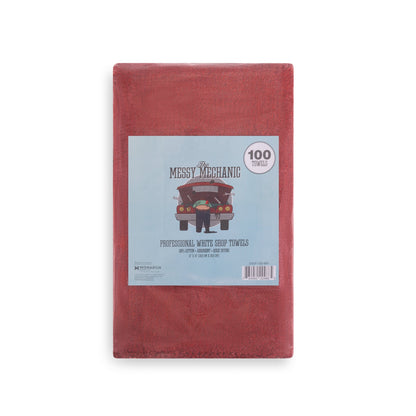 Arkwright Home® Messy Mechanic Shop Towels 12x14 Red, 50/Bag, Case of 6 Bags (SHOP-50-RD)