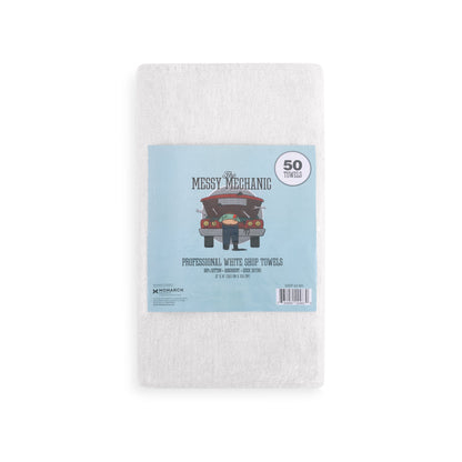 Arkwright Home® Messy Mechanic Shop Towels 12x14 White, 50/Bag, Case of 6 Bags (SHOP-50-WH)