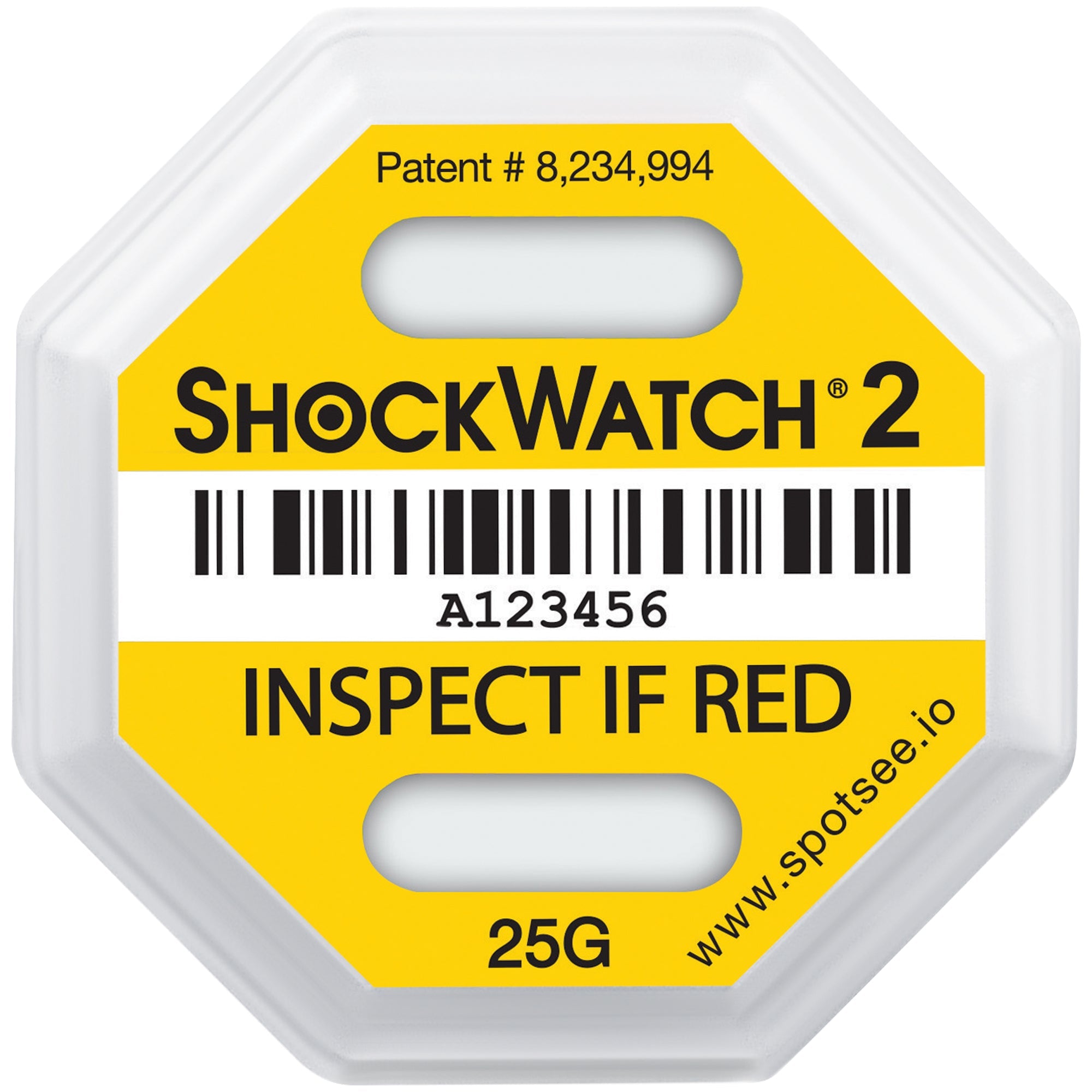 25G Shockwatch® 2 Indicators (SHWT25) – GoodEarth Health