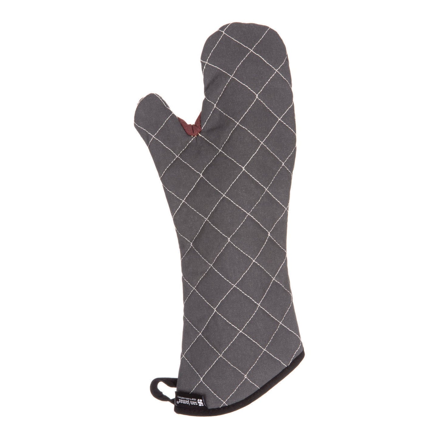 San Jamar Bestguard Oven Mitt, 17", WebGuard Plus Fabric, Black, Pair (SJM800FG17BK)