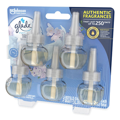 Glade Plugins Scented Oil Refill, Clean Linen, 0.67 oz, 5/Pack (SJN322829)