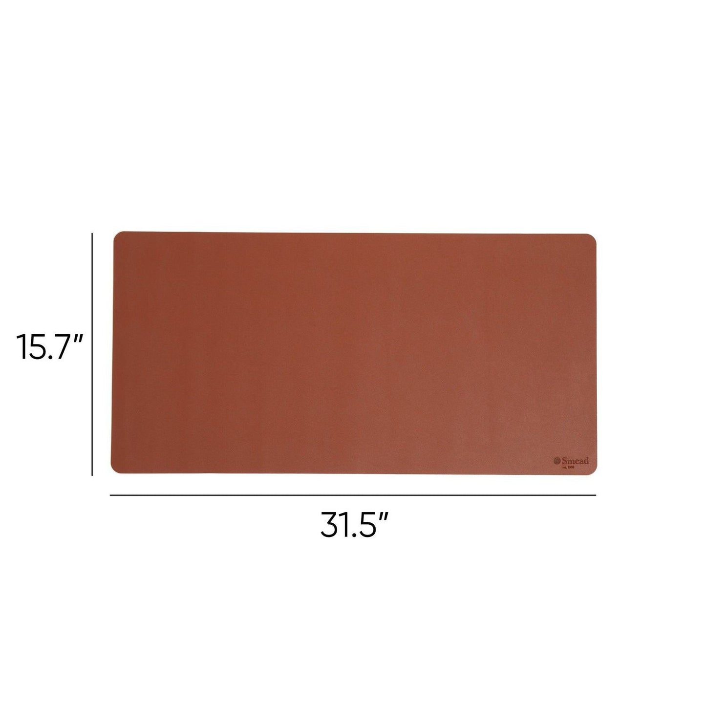 Smead Vegan Leather Desk Pads, 31.5" x 15.7", Brown (SMD64832)