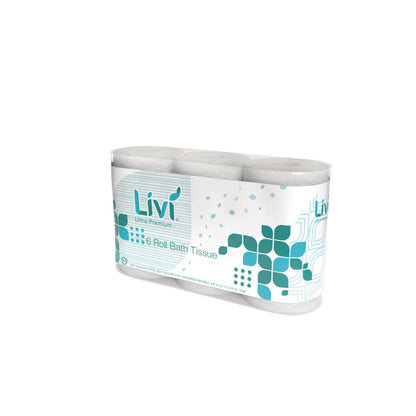 Livi Bath Tissue, 2-Ply, White, 425 Sheets, 36 Rolls/Carton (SOL292101)