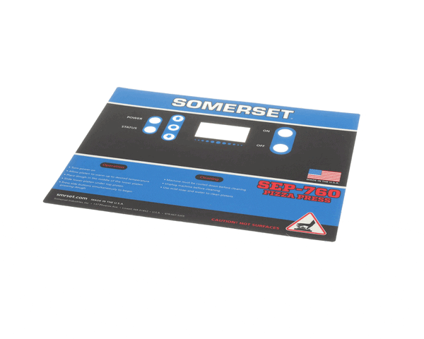Somerset Industries 5000-620 Decal,Control/Front Panel, Sdp-760 (SOM5000-620)