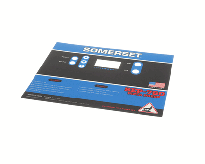 Somerset Industries 5000-620 Decal,Control/Front Panel, Sdp-760 (SOM5000-620)